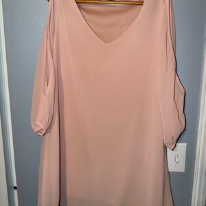 Velvet Blush Pink Women's Dress
